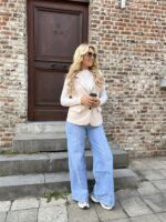 Lace Top M13191 Wit Long Sleeve