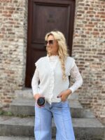 Knit Gilet Yp1700 Lace Boord + Knoopjes
