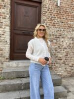 Knit Gilet Yp1700 Lace Boord + Knoopjes