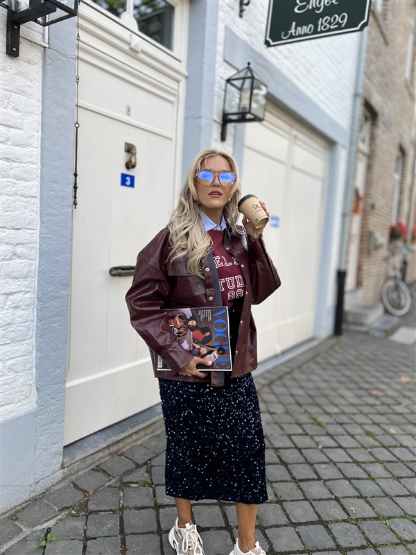 Alix Faux Leather Blouse 2509412310