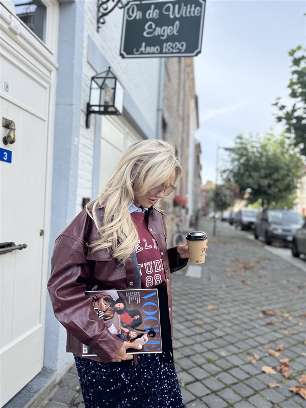 Alix Faux Leather Blouse 2509412310