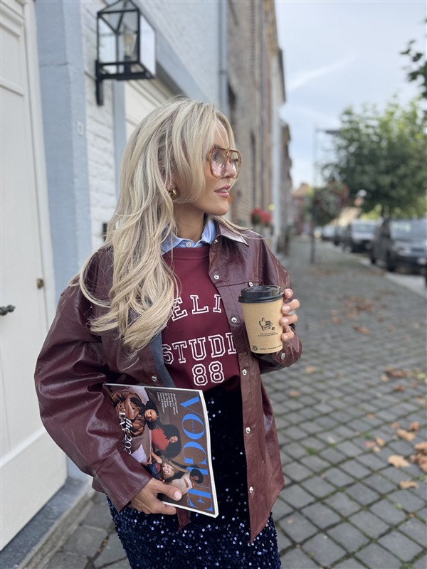 Alix Faux Leather Blouse 2509412310