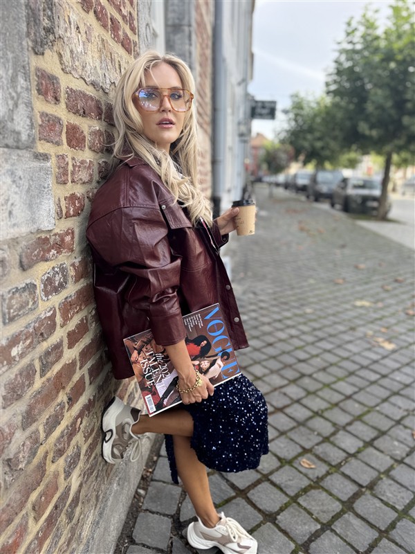 Alix Faux Leather Blouse 2509412310