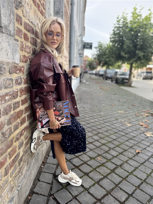 Alix Faux Leather Blouse 2509412310