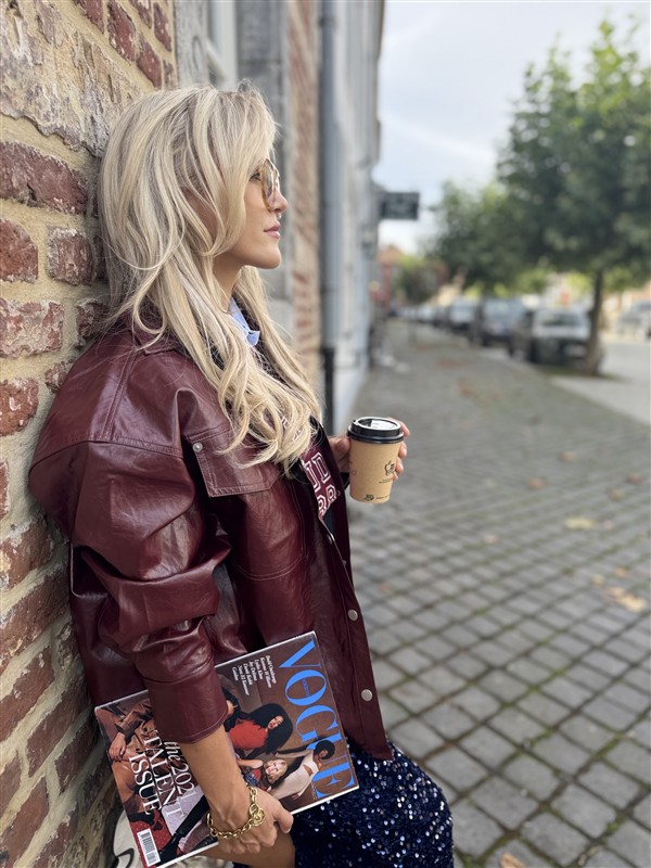 Alix Faux Leather Blouse 2509412310