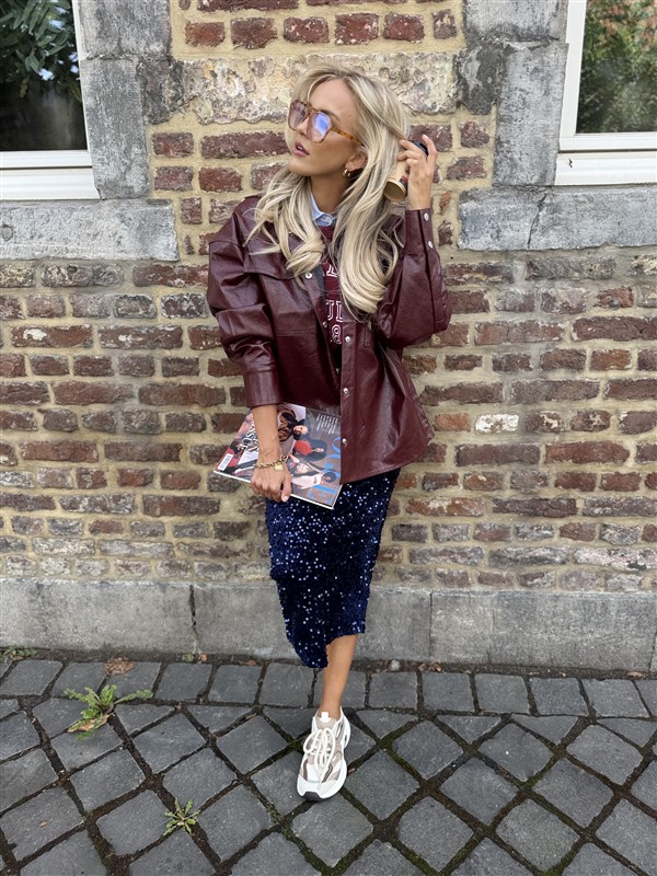 Alix Faux Leather Blouse 2509412310