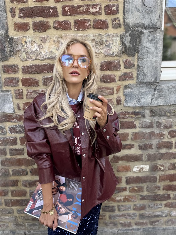 Alix Faux Leather Blouse 2509412310