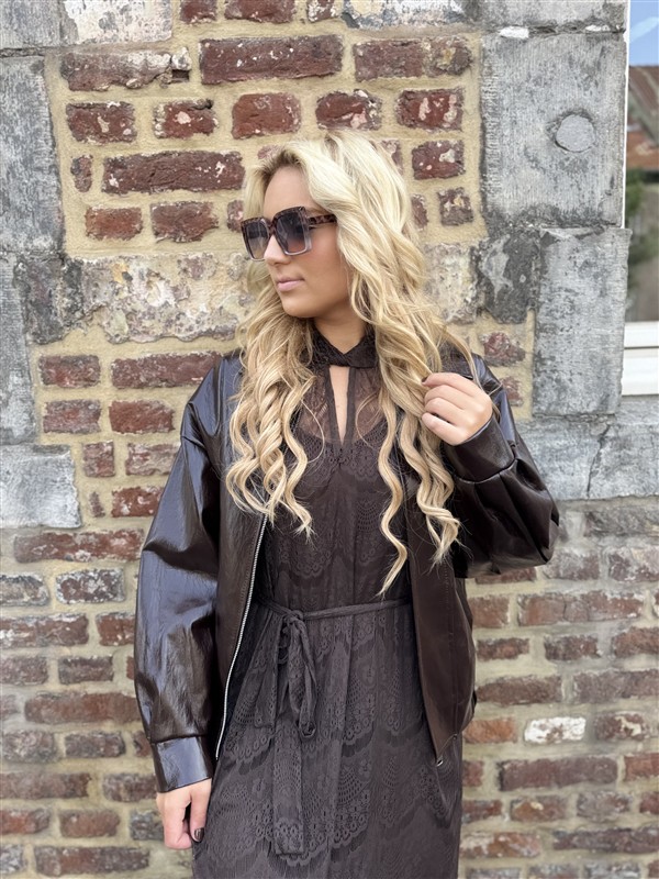 Maxi Lace Dress 3465 Choco