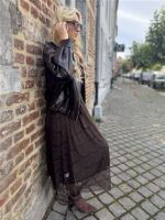 Maxi Lace Dress 3465 Choco