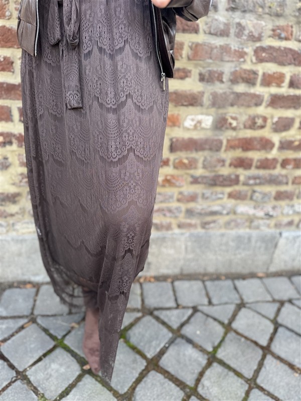 Maxi Lace Dress 3465 Choco