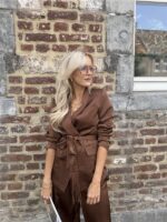 Blazer V340 Satine Bow Coffee