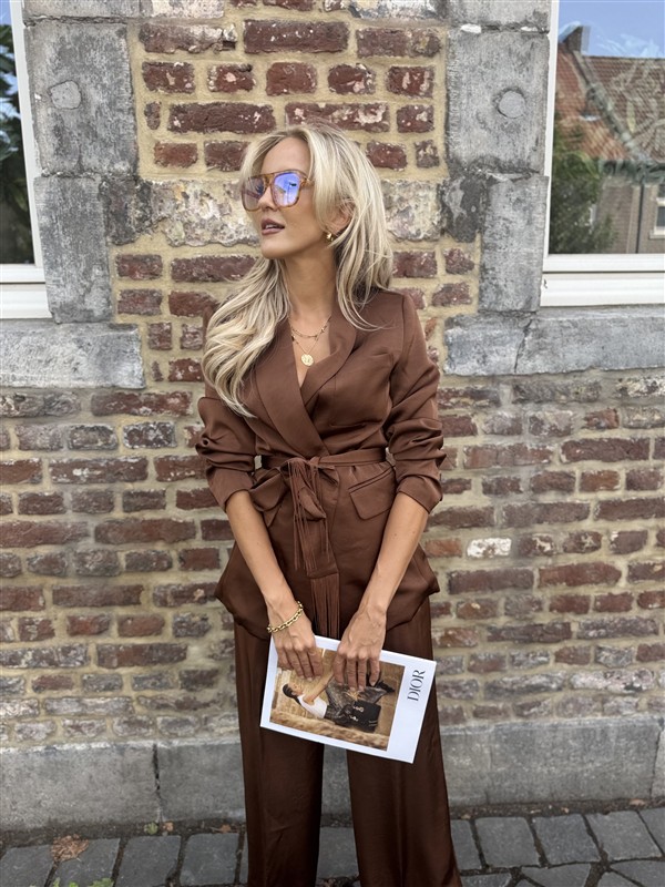 Blazer V340 Satine Bow Coffee