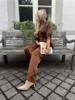 Blazer V340 Satine Bow Coffee