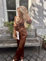 Blazer V340 Satine Bow Coffee