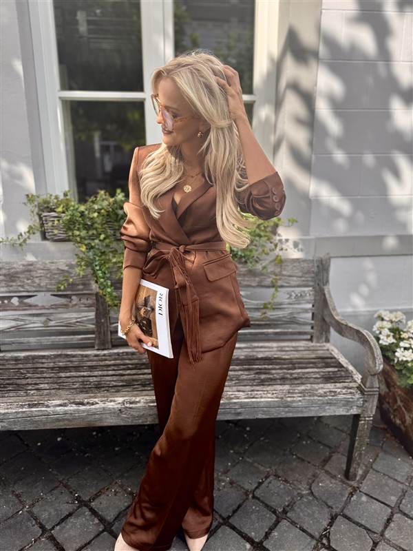 Blazer V340 Satine Bow Coffee