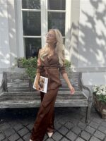 Blazer V340 Satine Bow Coffee