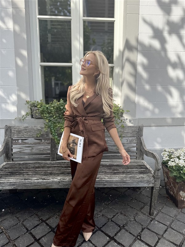 Blazer V340 Satine Bow Coffee