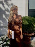 Blazer V340 Satine Bow Coffee