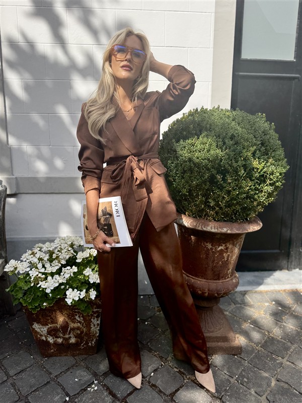 Blazer V340 Satine Bow Coffee