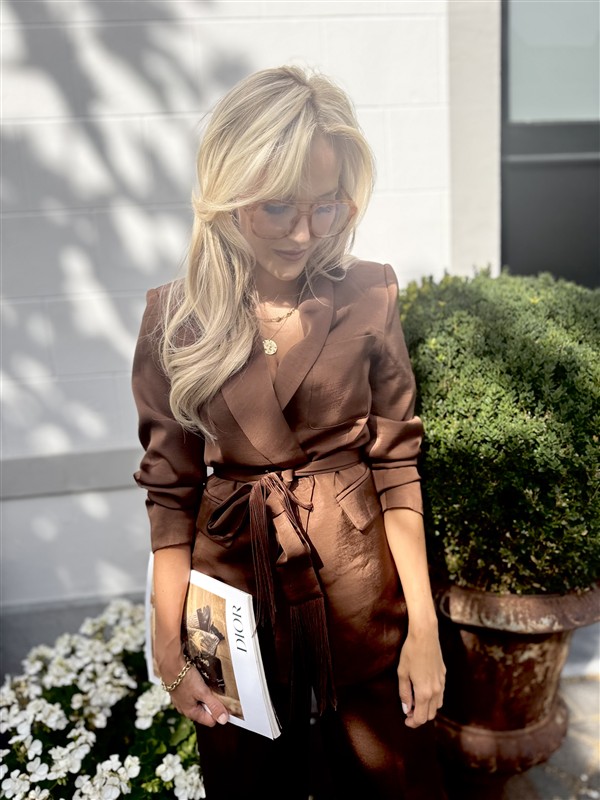 Blazer V340 Satine Bow Coffee