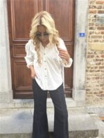 Hemdsblouse C30172 Macramé Frilles Rug