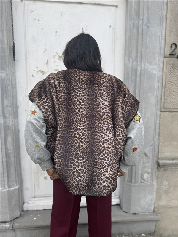 Mouwoos Vest 12079 Leopard