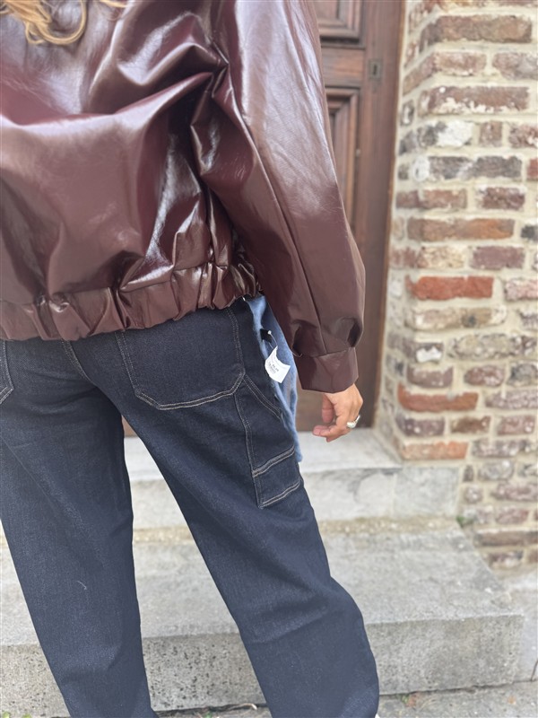 Leatherlook Bomber Bordeaux