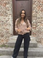 Braided Vest Zm66001 Buttons Camel