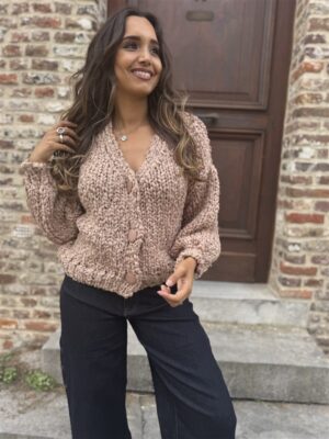 Braided Vest Zm66001 Buttons Camel