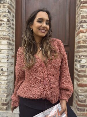 Braided Vest Zm66001 Buttons Pepper