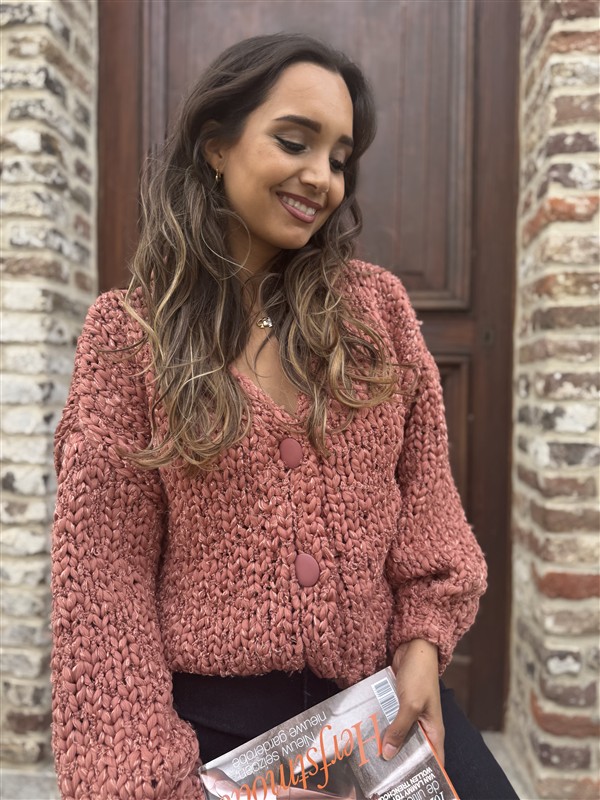 Braided Vest Zm66001 Buttons Pepper