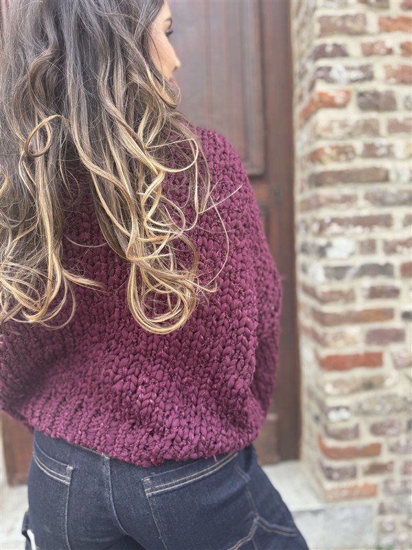 Braided Vest Zm66001 Buttons Burgundy