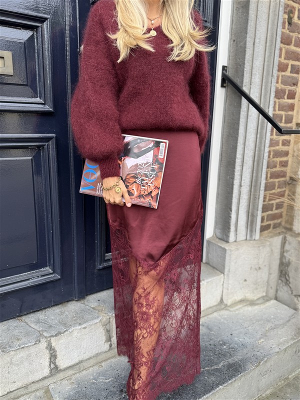 Knit V-Hals 80% Kidmohair 3011