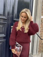 Knit V-Hals 80% Kidmohair 3011