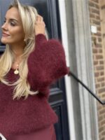 Knit V-Hals 80% Kidmohair 3011