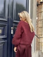 Knit V-Hals 80% Kidmohair 3011