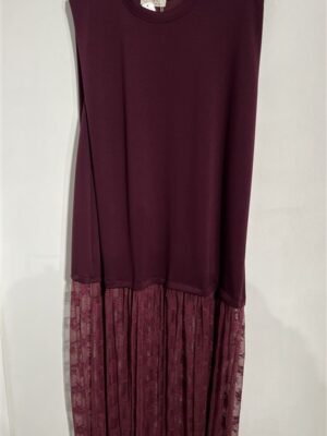 Maxijurk Lace Onder Bordeaux