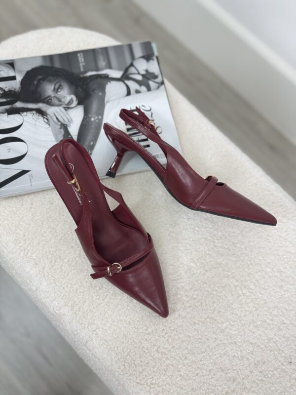 Slingback Heels Ls5533 Bordeaux