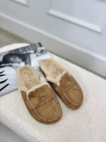 Suede Clog 333-318 Met Faux Fur