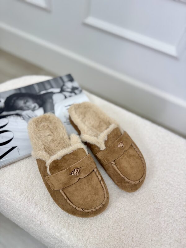 Suede Clog 333-318 Met Faux Fur
