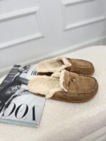 Suede Clog 333-318 Met Faux Fur