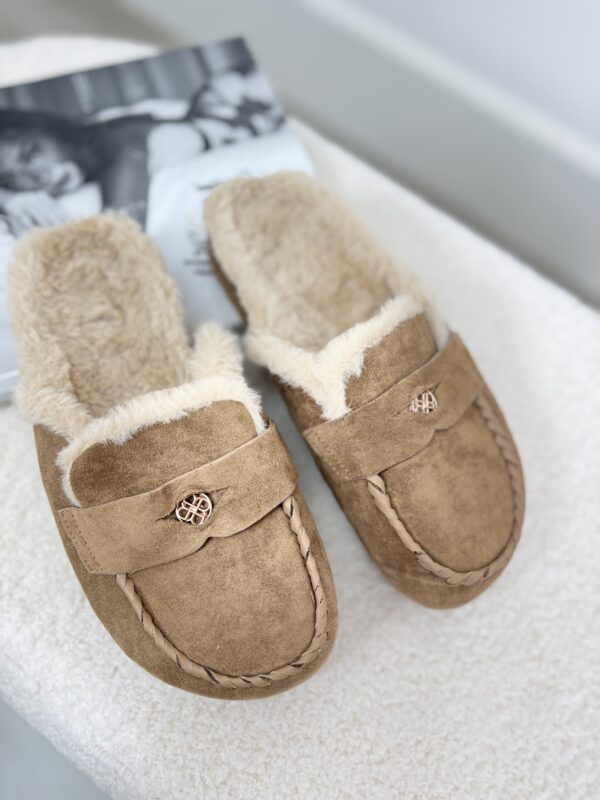 Suede Clog 333-318 Met Faux Fur