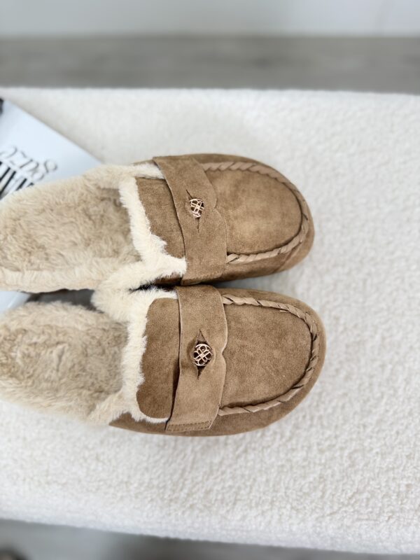 Suede Clog 333-318 Met Faux Fur