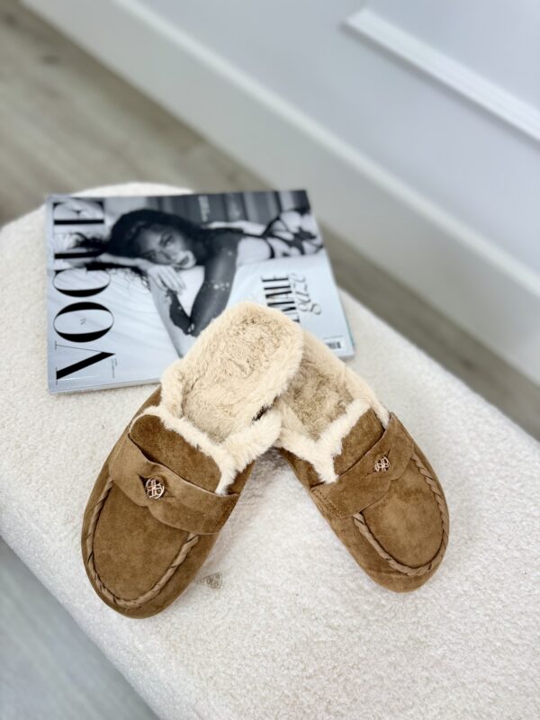 Suede Clog 333-318 Met Faux Fur