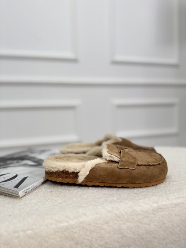 Suede Clog 333-318 Met Faux Fur