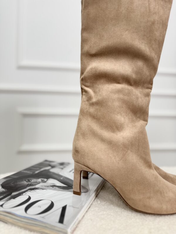 Hoge Laars 00-012 Kitten Heels Beige