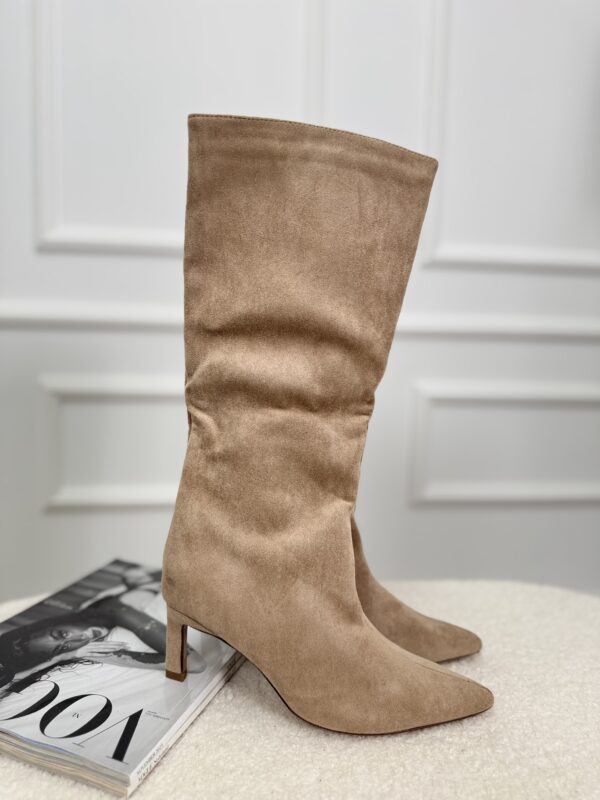 Hoge Laars 00-012 Kitten Heels Beige