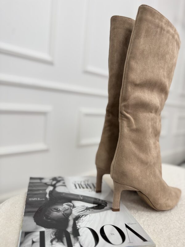 Hoge Laars 00-012 Kitten Heels Beige