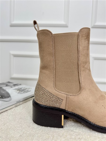 Laarsje A-910 Met Strass Taupe