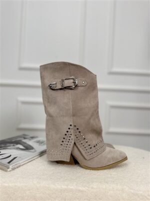 Boot D79 Overslag Studs Beige
